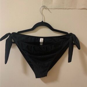 Black Tie-Side Bikini Bottoms